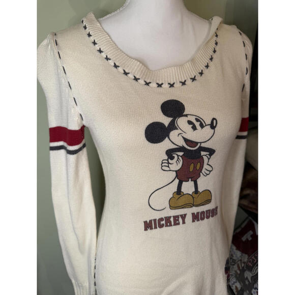 Disney Sweaters - Offical Walt Disney World 28th Anniversary Vintage Hooded Sweater Cream Size S